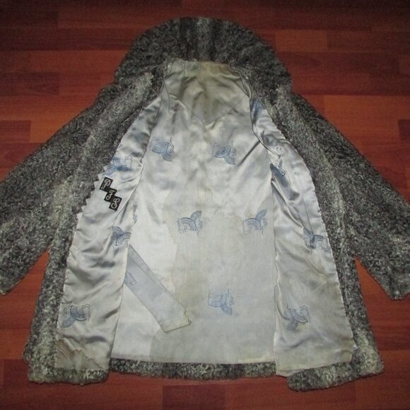 Vintage Silver Gray Persian Lamb Fur Coat - Picture 7 of 11
